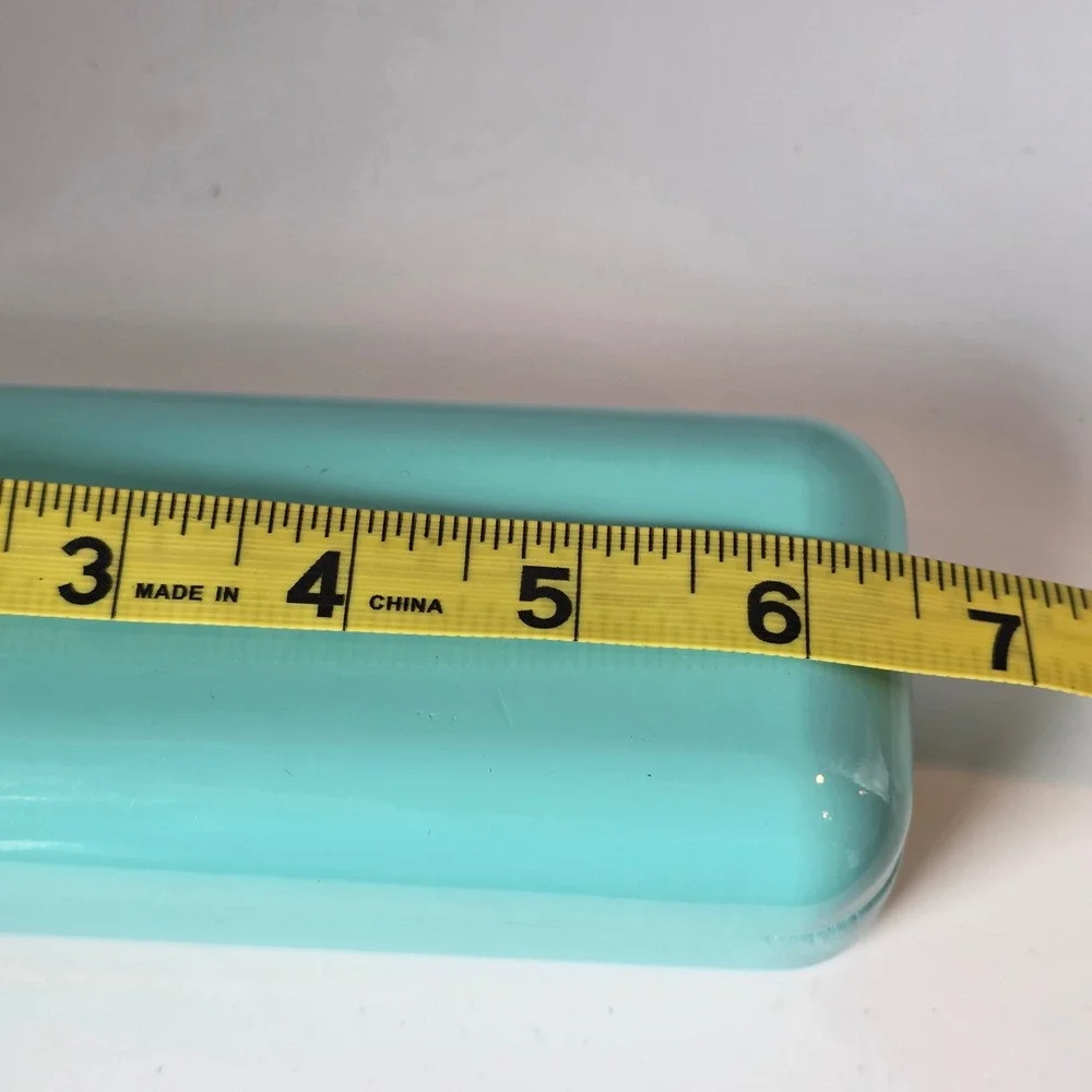 Tiffany & Co. Eyeglass Case Tiffany Blue Hard Shell Logo Clamshell Tan Interior